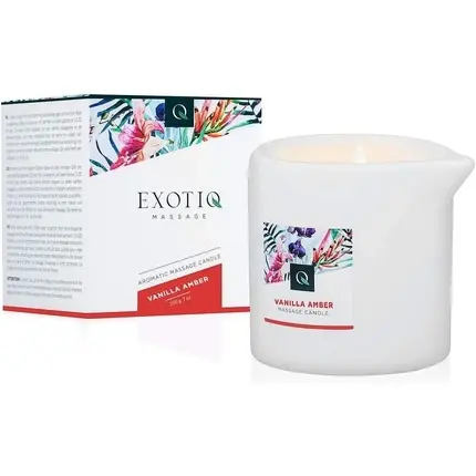 Reducere specială Lumanare masaj, Exotiq, Vanilla Amber, alb