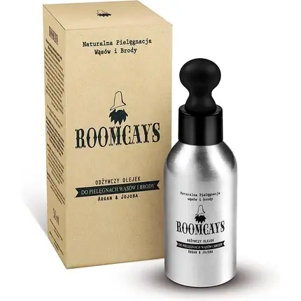 Ofertă limitată Ulei Barbă, Roomcays, Argan Jojoba, 50ml, Argintiu