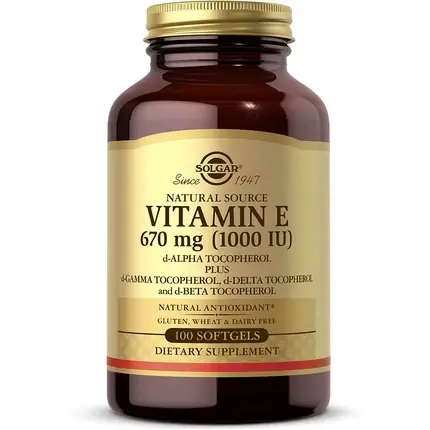 Vitamina E Solgar Softgels, 100 buc, maro Plată securizată