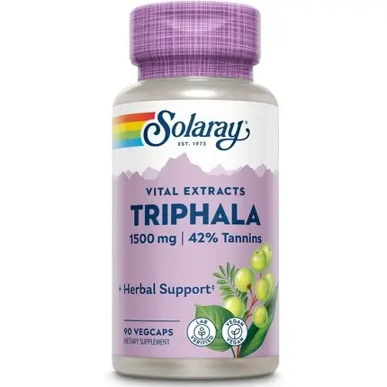 Supliment Triphala, Solaray, 1500mg, 90 Capsule, mov Reducere specială