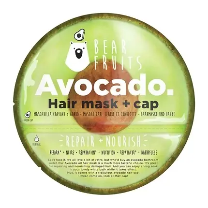 Noutate Masca de păr Bear Fruits Avocado, verde, cu capac reutilizabil
