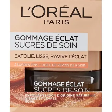 Ultima șansă Exfoliant L‘Oréal, Gommage Éclat pentru Față și Buze, 50ml