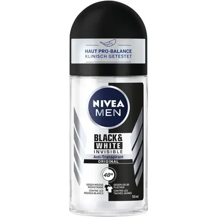 Ofertă exclusivă Deodorant Roll-On Nivea Men Black & White Invisible, 50ml