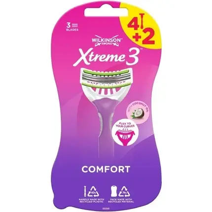 Aparate de ras, Wilkinson Sword, Xtreme 3, mov, cu ulei de cocos Retur gratuit