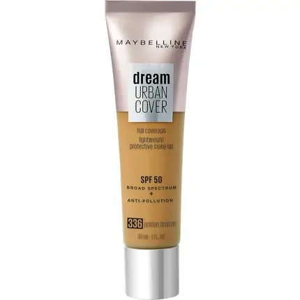 Fond de ten, Maybelline, Dream Urban Cover, SPF 50, Golden Bronze Expediere rapidă
