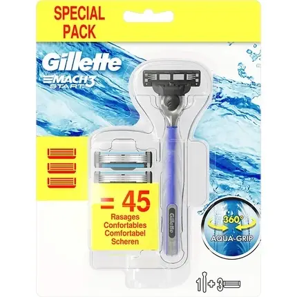 Aparat ras, Gillette, Mach3 Start, albastru Popular
