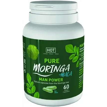 Disponibil imediat Capsule Moringa, Hot, Pure Man Power, verzi