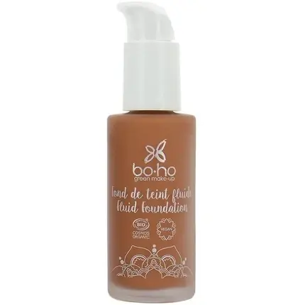 Fond de ten, Boho Green Make-Up, fluid, maro caramel Doar azi