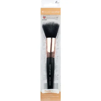 Pensulă Pudră Brushworks, Negru Auriu, 24cm Noutate