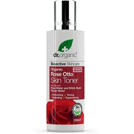 Ofertă Toner facial Dr Organic, Rose Otto, 150ml, alb