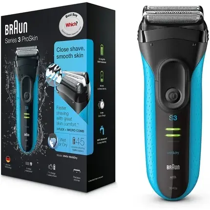 Aparat de ras Braun Series 3 ProSkin 3040s, albastru/negru Ultima șansă