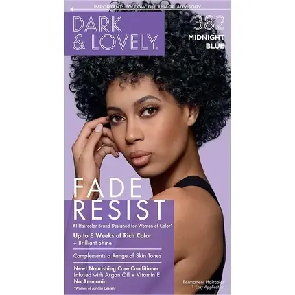 Vopsea de păr Dark & Lovely 382 Albastru Midnight, Rezistență culorii Chilipir