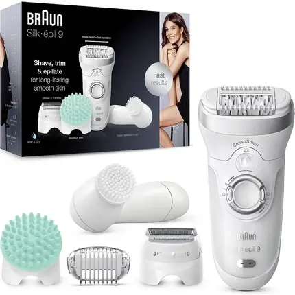 Epilator, Braun, Silk-épil 9, alb argintiu Retur gratuit