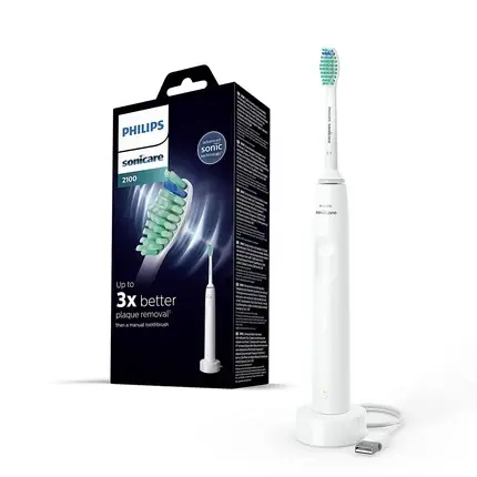 Nu rata Periuță electrică Philips Sonicare 2100, alb, design ergonomic