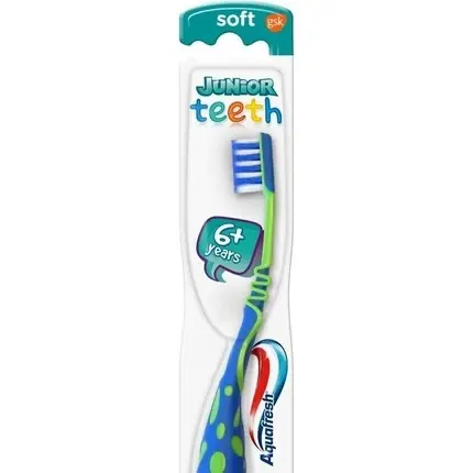 Retur ușor Periuță dinți, Aquafresh, Junior, albastru-verde