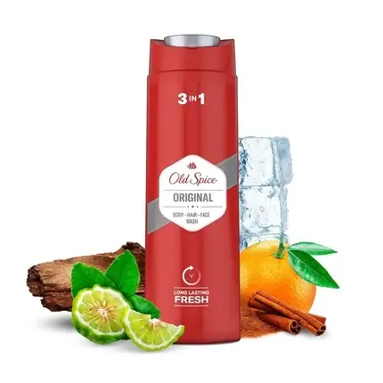 Mai ieftin Gel de duș 3-în-1 Old Spice Original, 400ml, roșu