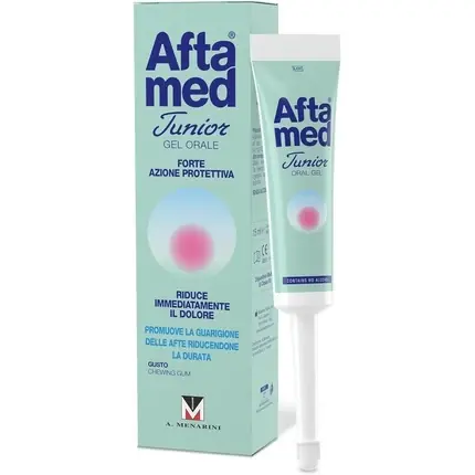 Noutate Gel stomatologic, Aftamed, Junior, albastru-verde