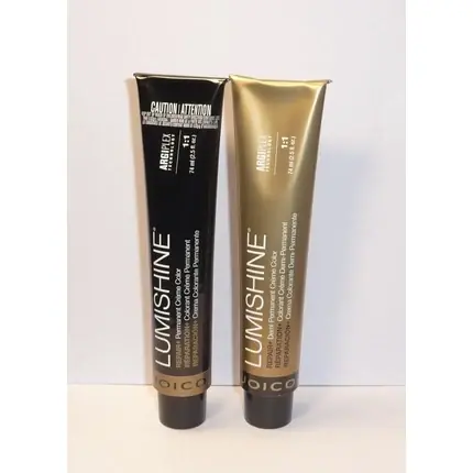 Vopsea permanentă păr, Joico Lumishine, cremă, negru-auriu Preț mic