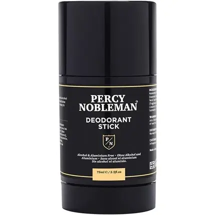 Deodorant stick Percy Nobleman, Natural, 75ml, negru Ofertă specială