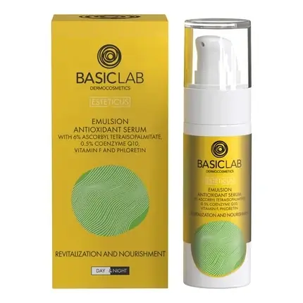 Ser Facial, BasicLab, Emulsie cu Vitamina C, 30ml, Galben Reducere de preț