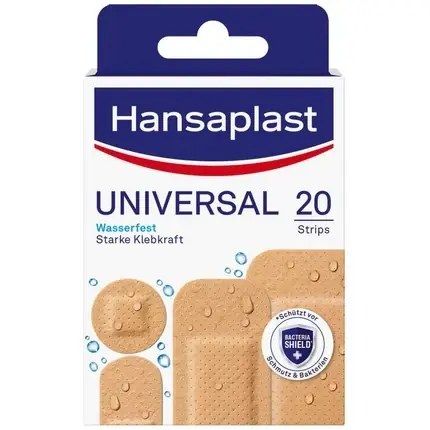 Ofertă limitată Plasturi Hansaplast Universal 20 bucăți, bej, rezistenți
