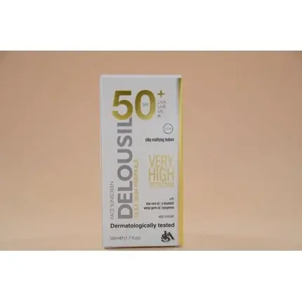 Cremă de Protecție Solară, Delousil, SPF 50+, alb Cel mai bun preț