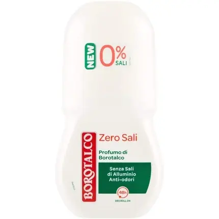 Retur ușor Deodorant Borotalco Zero Sali roll-on unisex 50ml alb