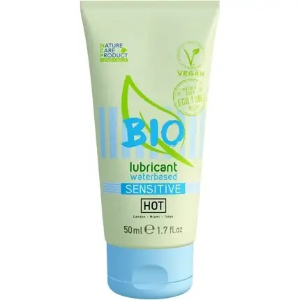 Plată sigură Lubrifiant Pe Bază de Apă, Hot, Bio, Sensitive, 50ml