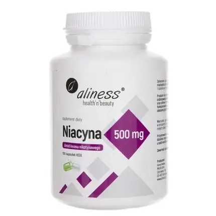 Livrare rapidă Vitamină, Aliness, Niacină 500mg, alb