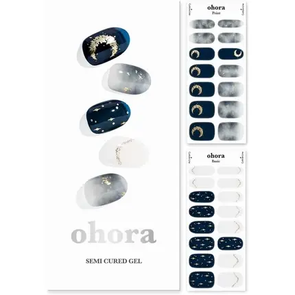Preț promoțional Set unghii, Ohora, N Moonlight, albastru-alb