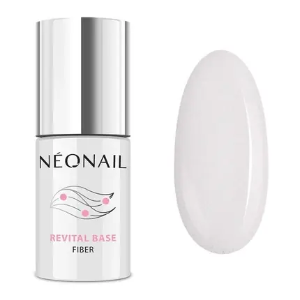 Gel Lac, Néonail, Revital Base Fiber, alb, 7.2ml Preț redus