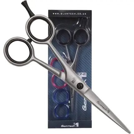 Ofertă de sezon Foarfecă păr, Glamtech, stângaci, 5.5 inch, argintiu