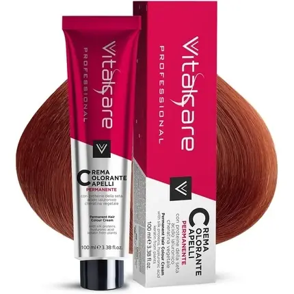 Vopsea păr Vitalcare Permanentă Proteine Mătase Blond Arămiu Deschis 100ml Livrare rapidă