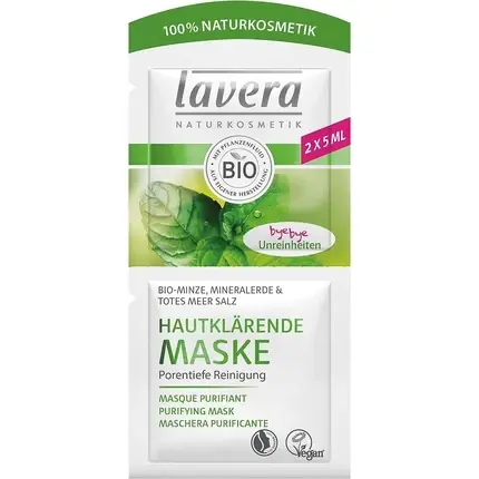 Lichidare de stoc Masca purificatoare, Lavera, bio, 2x5ml