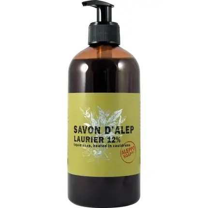 Săpun lichid Aleppo Soap Co, 12% dafin, ambalaj maro Retur gratuit