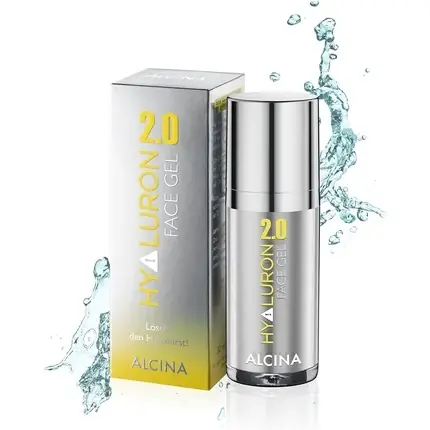 Gel față, Alcina, Hyaluron 2.0, argintiu, 30ml Calitate înaltă
