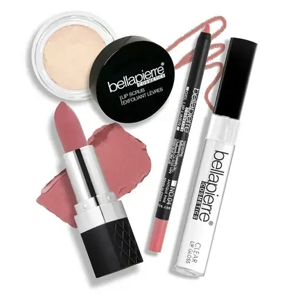 Noutate Set Machiaj Buze Bellapierre, Antique Pink, Scrub, Ruj, Creion