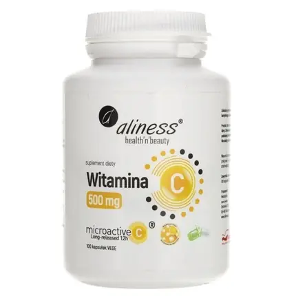 Reducere de preț Vitamina C Aliness 500mg 100 capsule alb