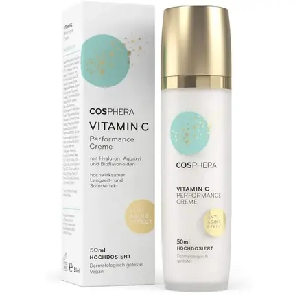 Cremă față Cosphera Vitamin C 50ml auriu alb Lichidare de stoc