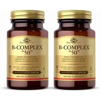 Complex Vitamina B, Solgar, 100 capsule, vegetal Chilipir