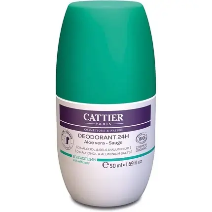 Deodorant Roll-On, Cattier, Aloe Vera, 50ml Livrare expres