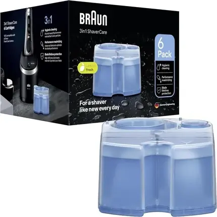 Ofertă specială Cartușe Refill Braun, 3in1 ShaverCare, 6 bucăți, albastru