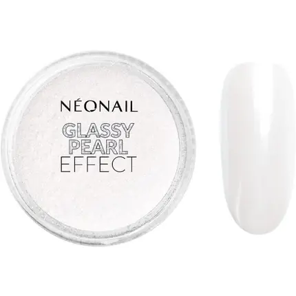 Ofertă exclusivă Pudră unghii Néonail Glassy Pearl Effect alb, 12g
