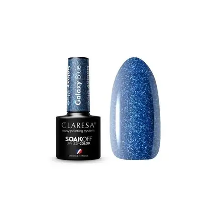 Reducere extra Lac de unghii, Claresa, Galaxy Blue, strălucitor