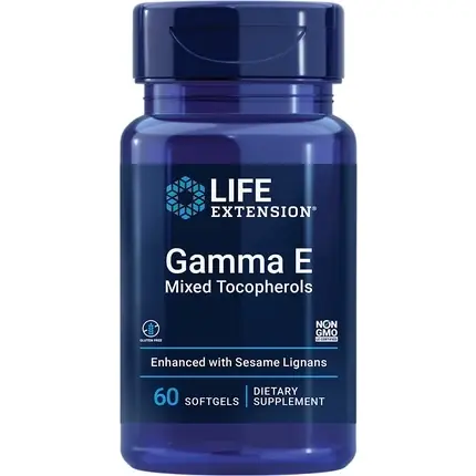 Livrare rapidă Supliment alimentar, Life Extension, Gamma E, albastru, 60 capsule