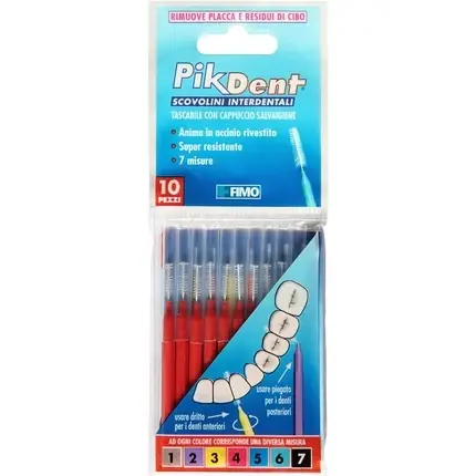 Set Periuțe Interdentare Pikdent, Miez Oțel, Roșu, 0.7mm Preț promoțional