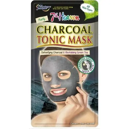 Mască facială 7th Heaven, Tonic cărbune, ceai verde și aloe, negru Vezi acum