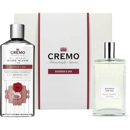 Bestseller Set Parfum Cremo Bourbon & Oak, Eau de Toilette 100ml + Gel De Duș 473ml