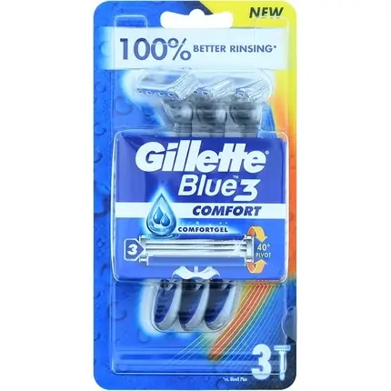 Ultima șansă Aparat de ras, Gillette, Blue 3 Comfort, 3 bucăți, albastru