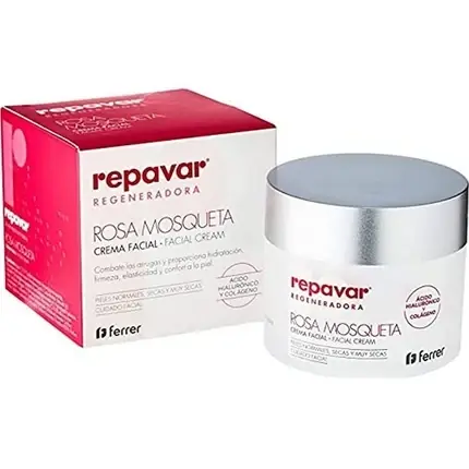 Cremă Față, Repavar, Rosa Mosqueta, 50ml Expediere rapidă